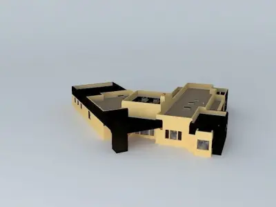 Pueblo style house Free 3D model