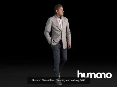Humano 5-Pack PEOPLE - DIVERSE STREET WALKING - 5x 3D models 04A