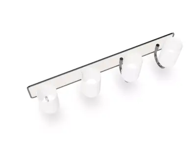 Satin Nickel Bathroom Vanity Light Wall Light Low-poly 3D model