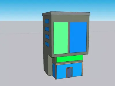 Office building Free low-poly 3D model