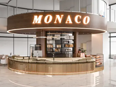 coffee shop modern 3D model