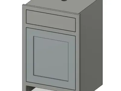 Shaker Style Kitchen Cabinet Plain 3D print model