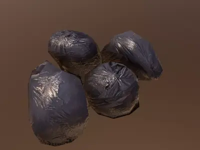 Garbage LowPoly pair of shoes Low-poly 3D model