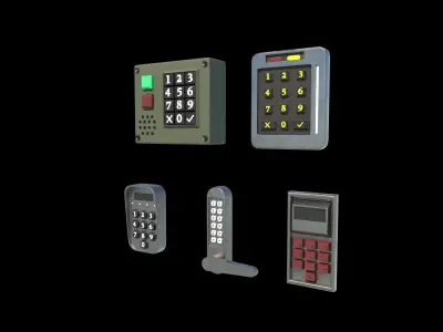 keypad lock 3D model