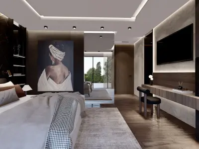 Modern bedroom sketchup design 3D model