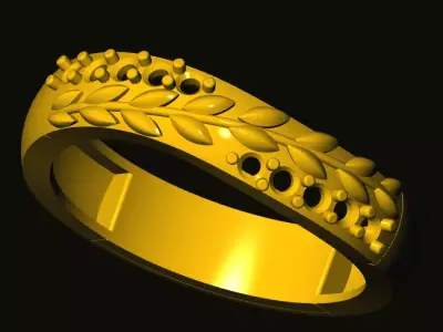 rings gold wedding ring 3D print model