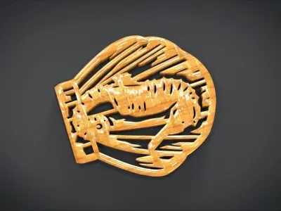 Window ventilation ornaments with Seahorse motifs 3D print model