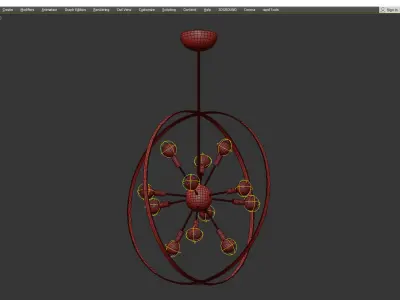  Marly 12 Light Chandelier Low-poly 3D model