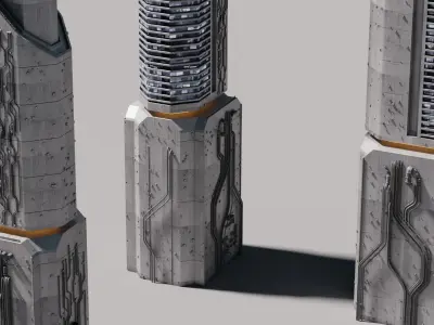 Futuristic Skyscraper 3D model buy