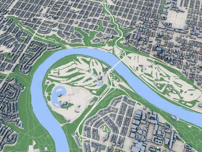 Edmonton City Canada 3D model