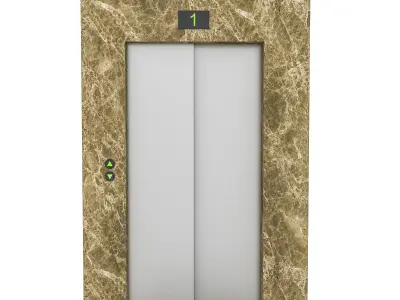 elevator entrance 3D Low-poly 3D model