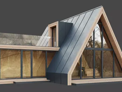 A-frame house 3D model