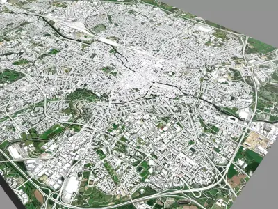 Cityscape Rennes France 3D model