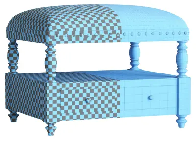 Pouf Bailor Uttermost 3D model