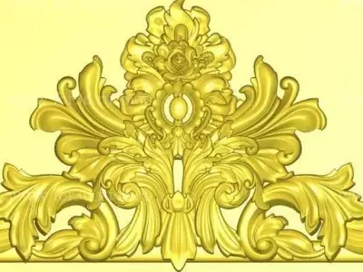 Decorative patterns beds CNC machine output 3D model