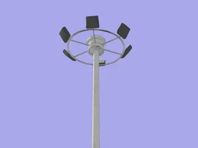 High mast light Free low-poly 3D model