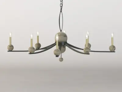 Troy F6339 Tallulah Rust Chandelier 3D model