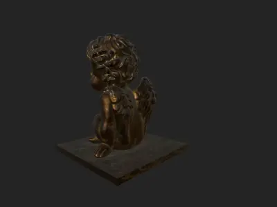 Cherub cupid statue 3D model