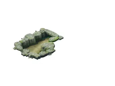 Game Model - Stone Masonry Ditch 01 3D model