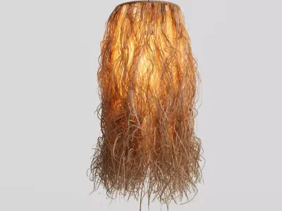 Single Rafia Long Pendant 3D model