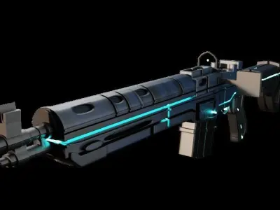 Sci Fi Weapon Low-poly 3D model