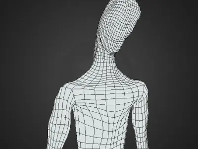 Slender Man Base Model Low-poly 3D model