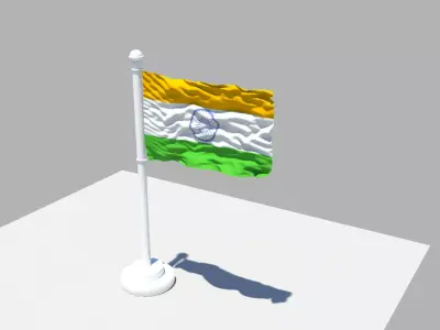 Indian flag 3D model