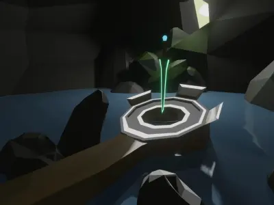 Sword animated cave Low-poly 3D model