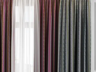 Curtain Set 324 3D model