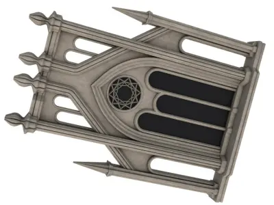 Big Gothic Window collection 3D model