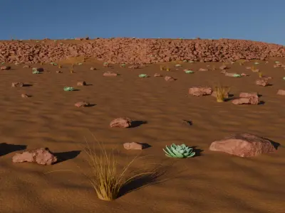High-polly Desert Environment Pack 3D model
