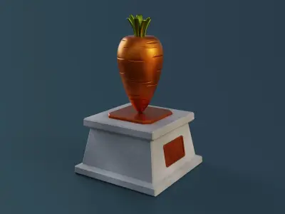 Carrot Monument Low-poly 3D model