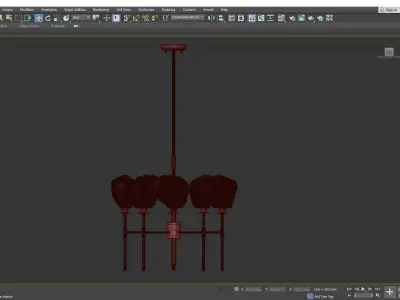 ICHE chandelier  Low-poly 3D model