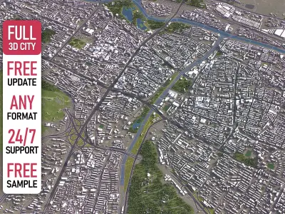 Xining - 3D City Model Low-poly 3D model