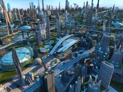 Future city 3D model