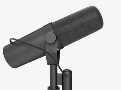 Microphone radio podcast shure sm7b  nanite ready da1 3D model