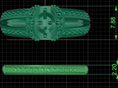 Jewelry ring 161 3D print model purchase