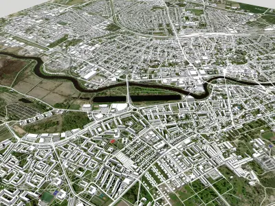 Cityscape Tartu Estonia 3D model