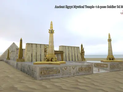 Ancient  Egypt  Temple  3d Model 3D model