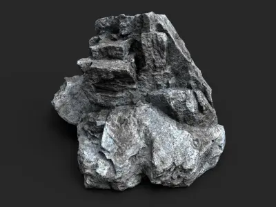 Rock 16-7 Low-poly 3D model