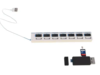 usb hub 3D model