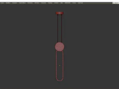 MANCHESTER three pendants in gold Low-poly 3D model