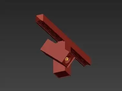 HID TRACK LIGHT HALOGEN LED SQUARE 3D model