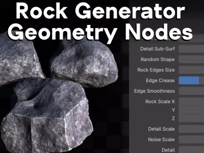 Rock Generator - Geometry Nodes 3D model