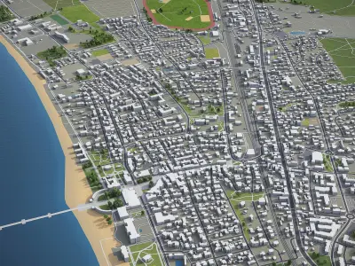 Sopot  Low-poly 3D model