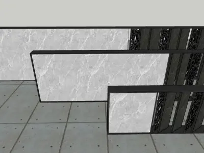 Realistic Boundary Wall 3D Model 3D model