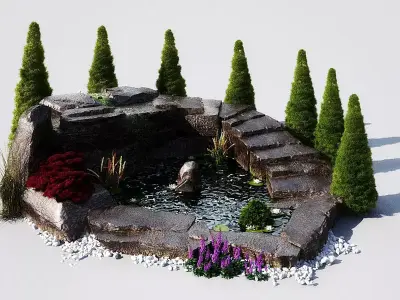 garden pond 12 AM148 3D model