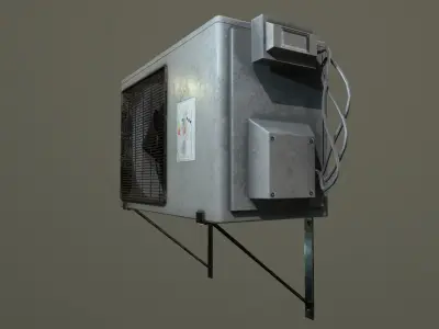 Air conditioner Low-poly 3D model