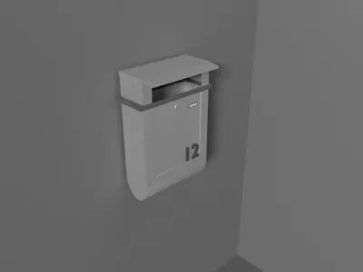 3 Mailboxes Low-poly 3D model