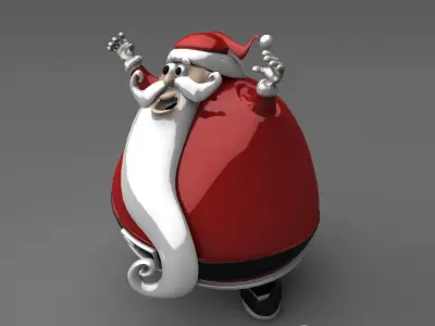 Santa Claus with Elves 3D model